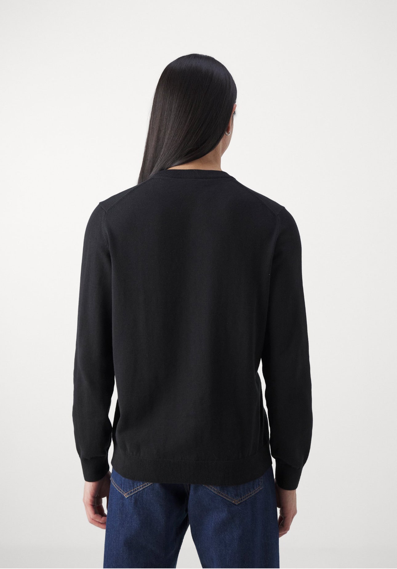 Pullover Lacoste Girocollo in misto cotone nero - Lacoste