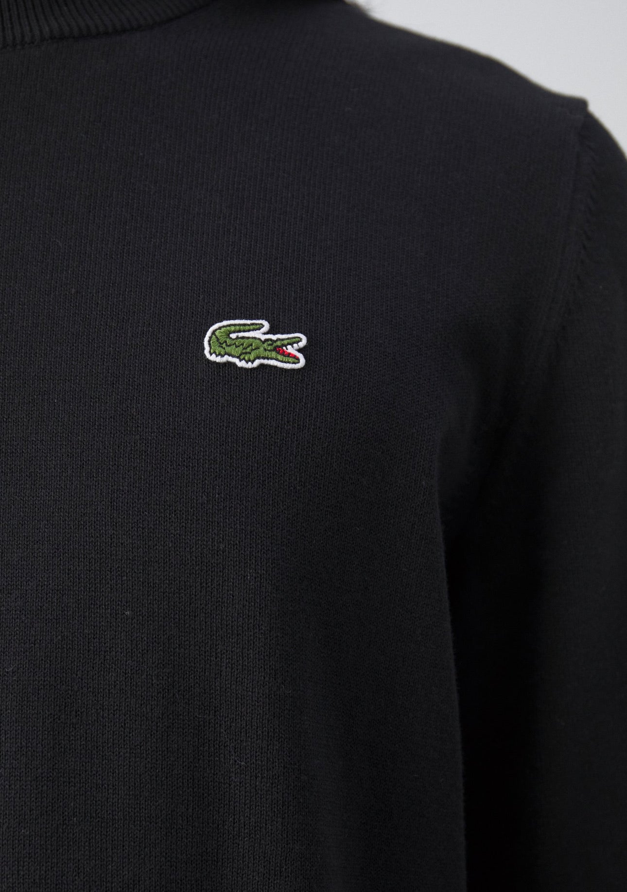 Pullover Lacoste Girocollo in misto cotone nero - Lacoste