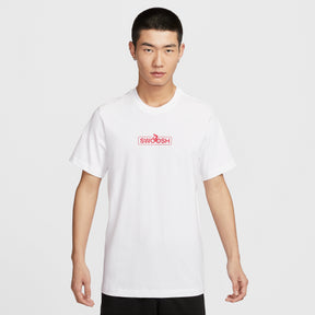 NIKE T-shirt Logo Swoosh In Cotone Bianca