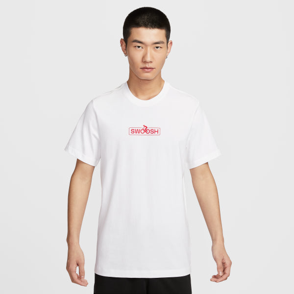 NIKE T-shirt Logo Swoosh In Cotone Bianca