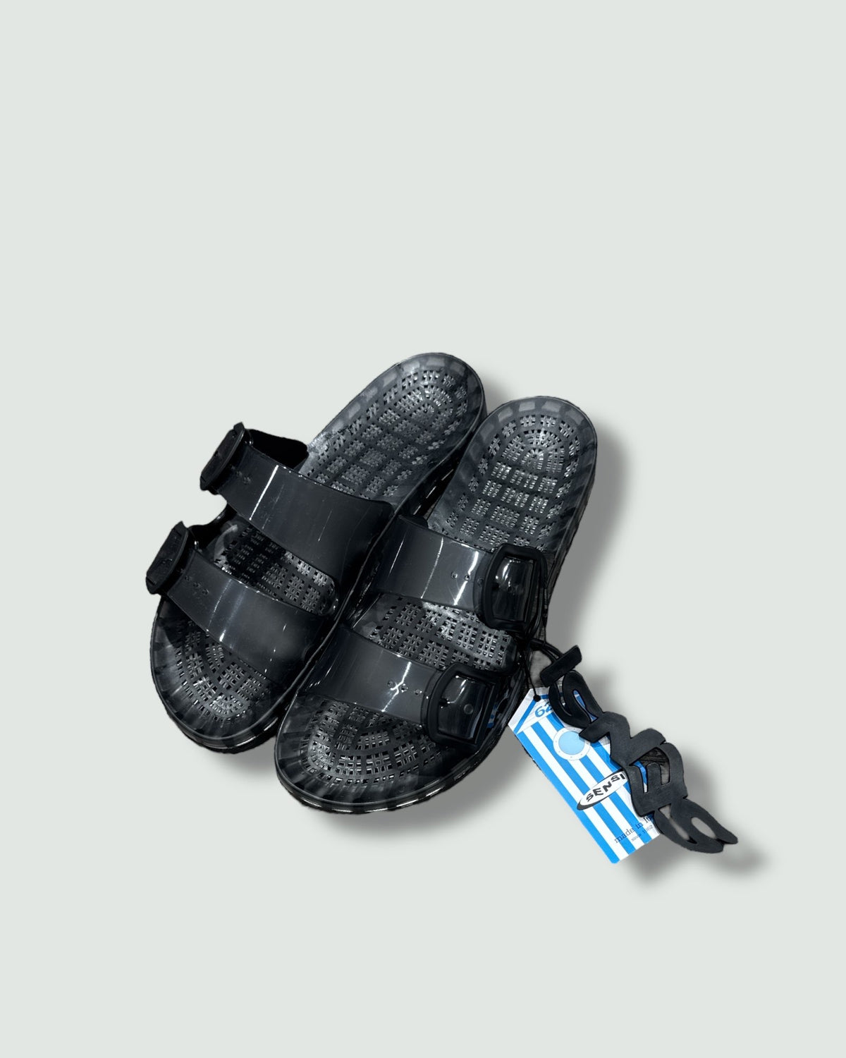 SENSI Ciabatta In Gomma Faccie Trasparenti BLACK FLUO Smoke