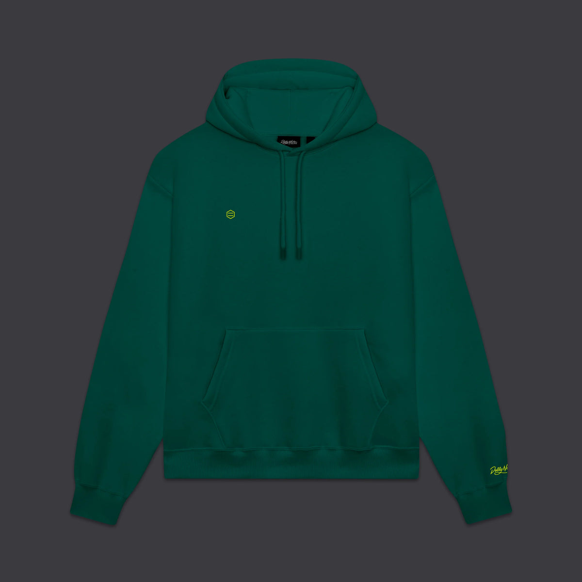 3D hexagon Hoodie Forest Green