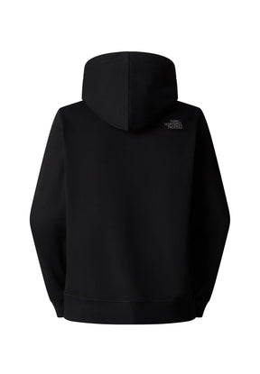 Felpa con cappuccio nera realizzata in morbido tessuto. Presenta un logo sulla spalla sinistra, polsini e orlo a coste, con una vestibilità comoda.