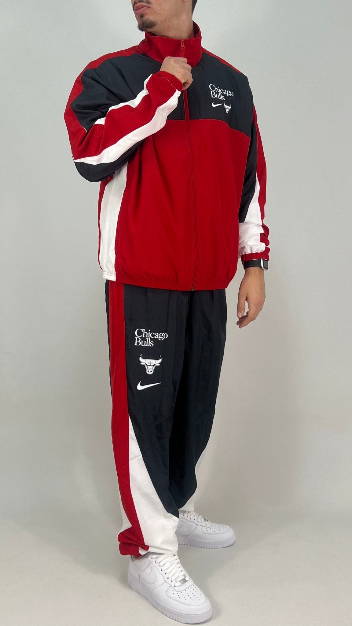 NIKE Tuta NBA Chicago Bulls Leggera Con Zip Senza Cappuccio In Microfi