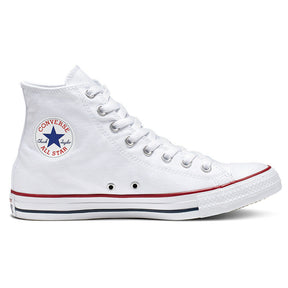 CONVERSE Scarpe Collo Alto In Canvas Con Punta E Suola In Gomma Bianca