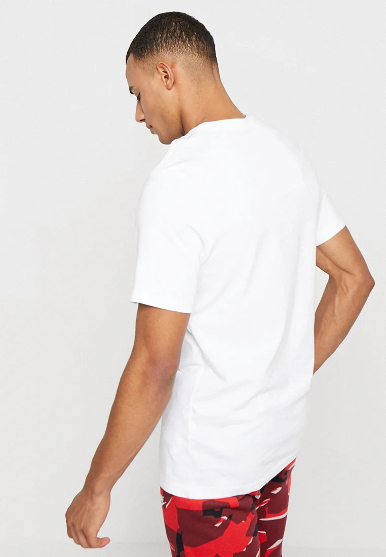 NIKE T-Shirt Logo Nero Swoosh Rosso Bianca