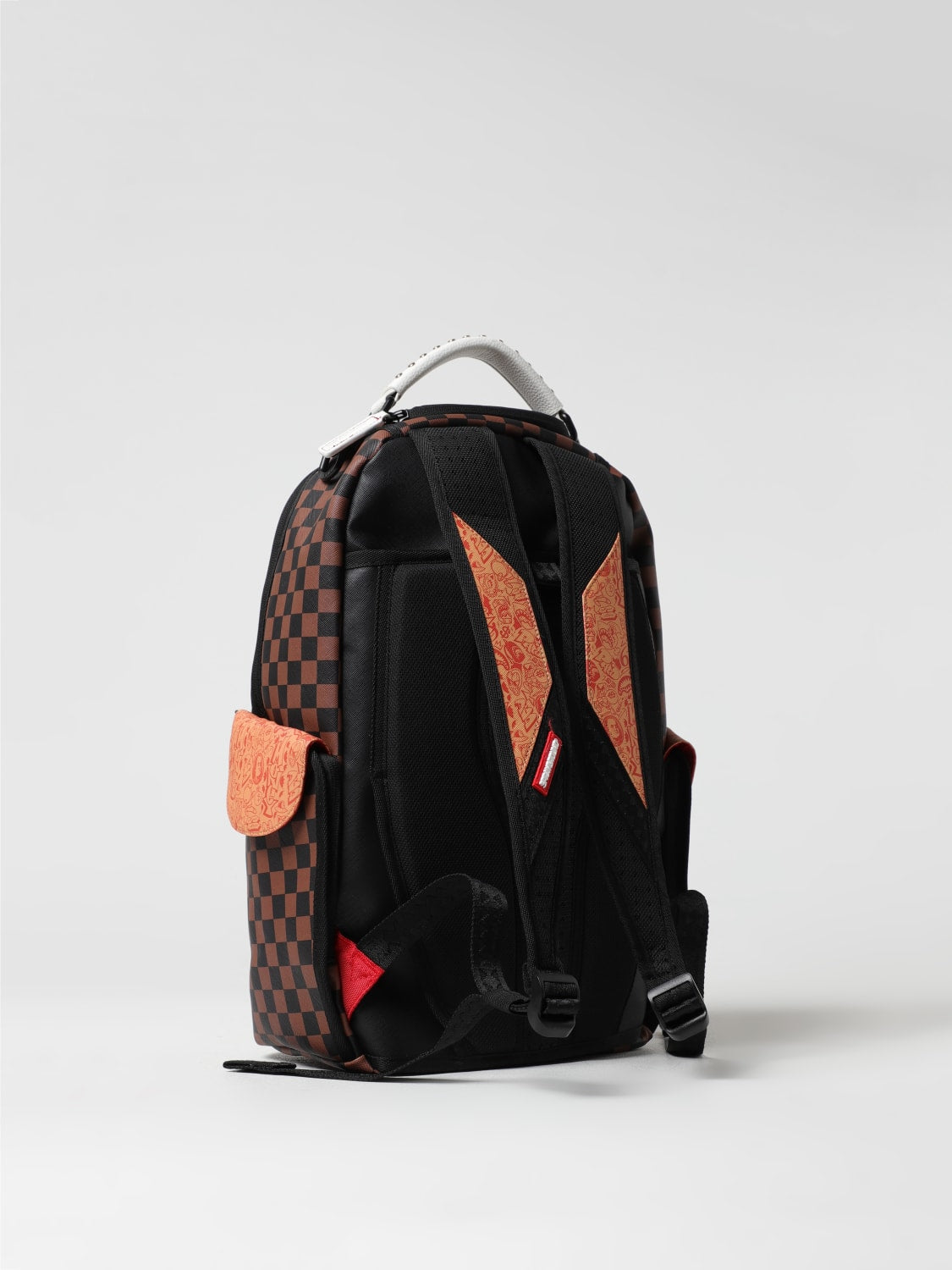 SPRAYGROUND Zaino In Pelle Limited Edition Napoleone SHARK IN PARIS Marrone e Nero