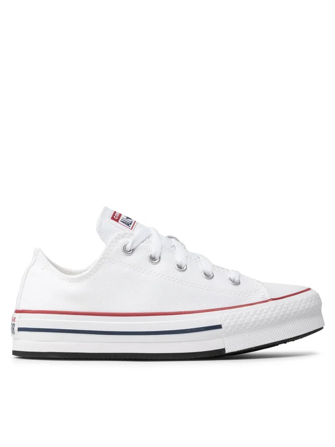 CONVERSE Bassa Bianca Striscia Rossa