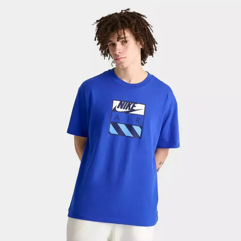 NIKE T-Shirt Logo Quadrato Blu