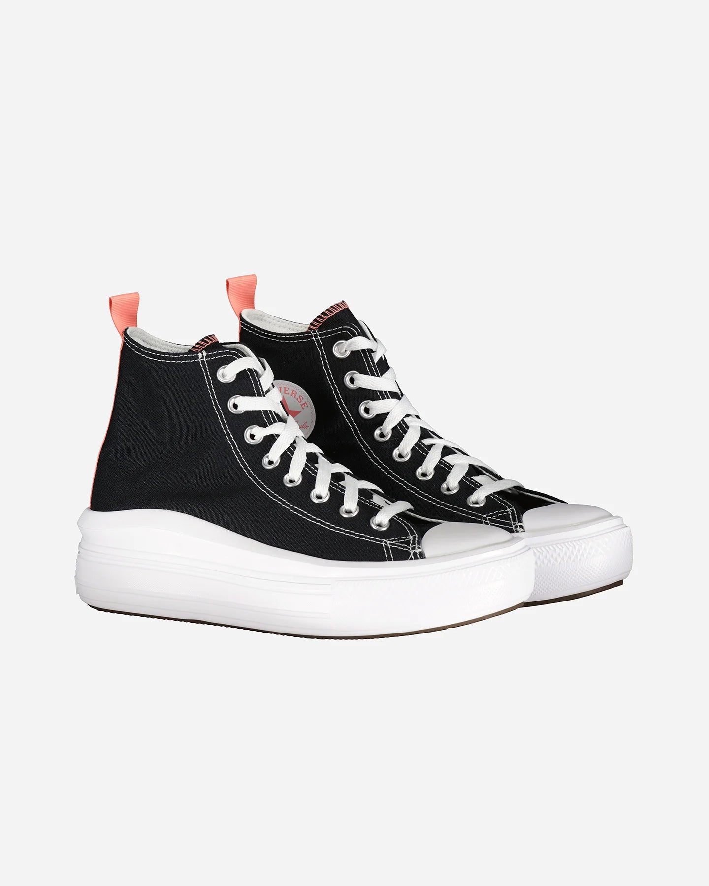 CONVERSE Sneakers In Tela CHUCK TAYLOR ALL STAR MOVE PLATFORM Nera Con Logo Rosa