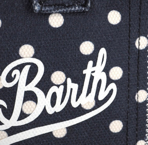 SAINT BARTH Borsa a Mano Colette Regular Pois Blu