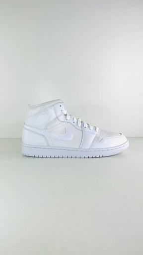 Air Jordan 1 Mid Triple White - Air Jordan