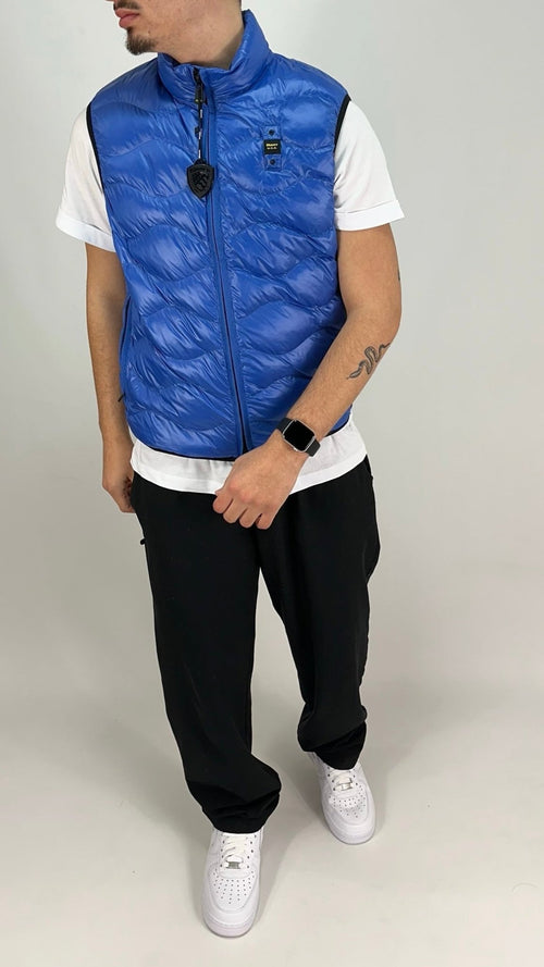 Blauer Smanicato Ondulato Blu