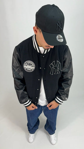 Varsity Jacket invernale new era Nero Uomo - Tommaseoclothing