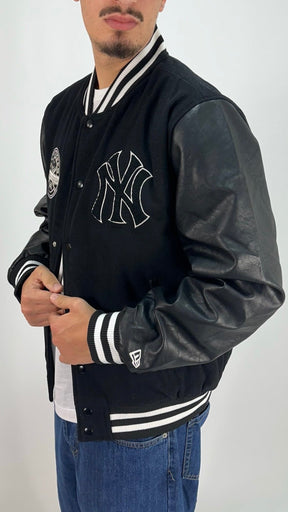 Varsity Jacket invernale new era Nero Uomo - Tommaseoclothing