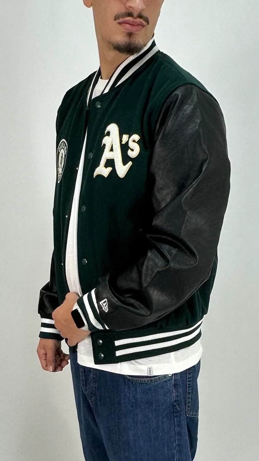 Varsity Jacket invernale new era Verde Uomo - Tommaseoclothing