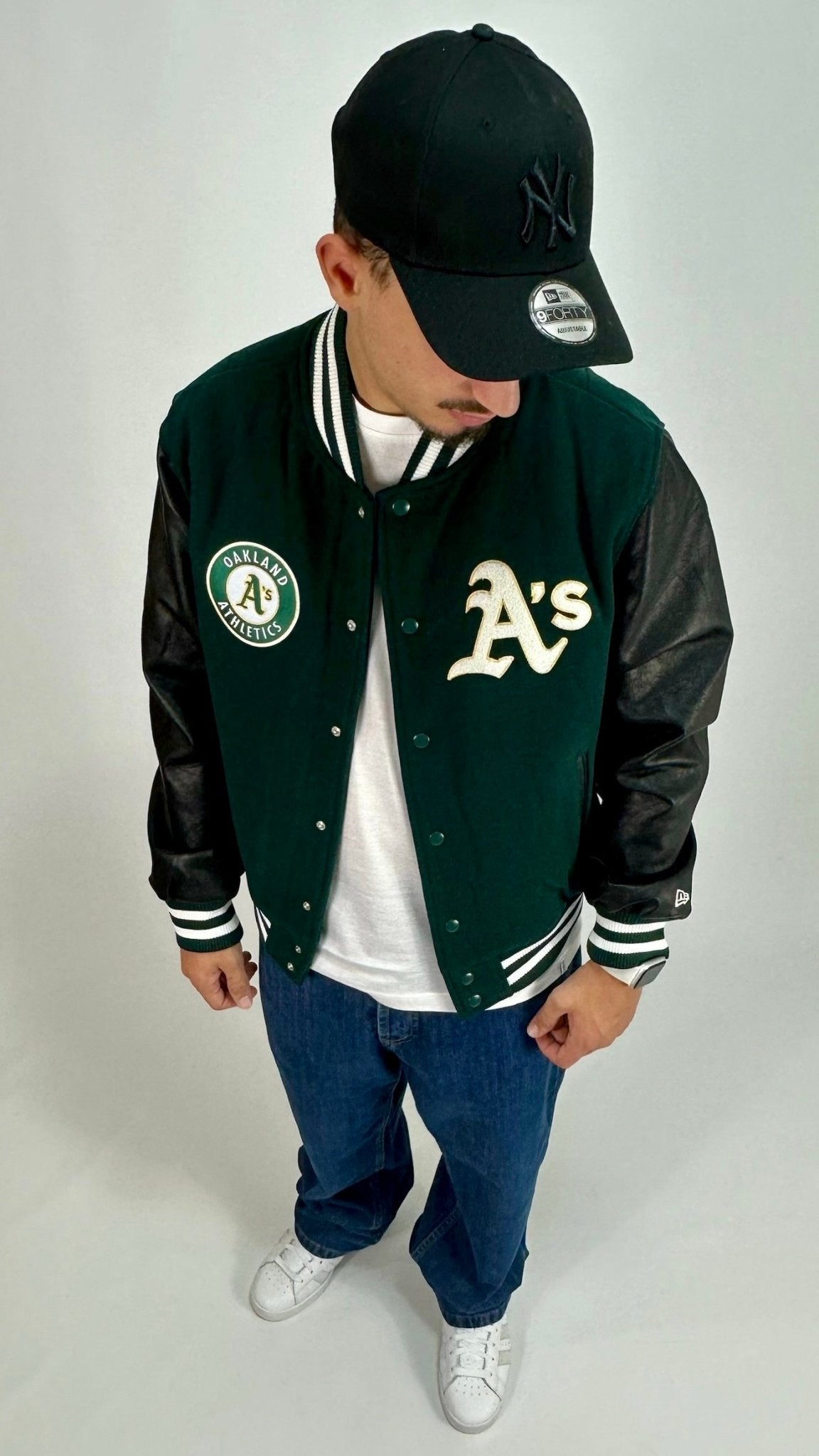 Varsity Jacket invernale new era Verde Uomo - Tommaseoclothing